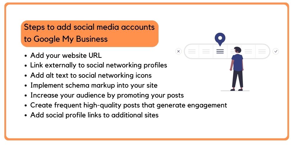 Steps to add social media accounts to Google My Business