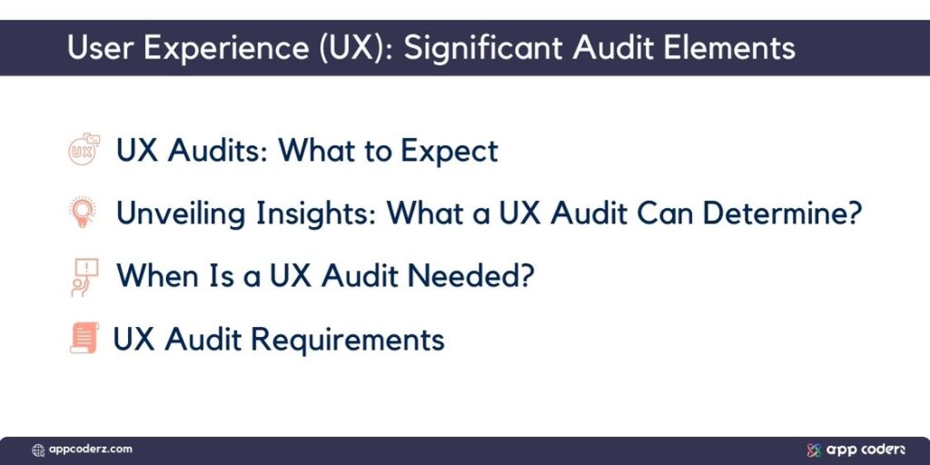 User Experience (UX): Significance Audit Elements